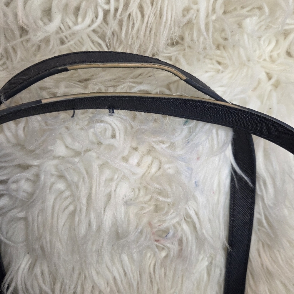 Kate Spade Navy Glitter Leather Large Tote Bag - Picture 7 of 16